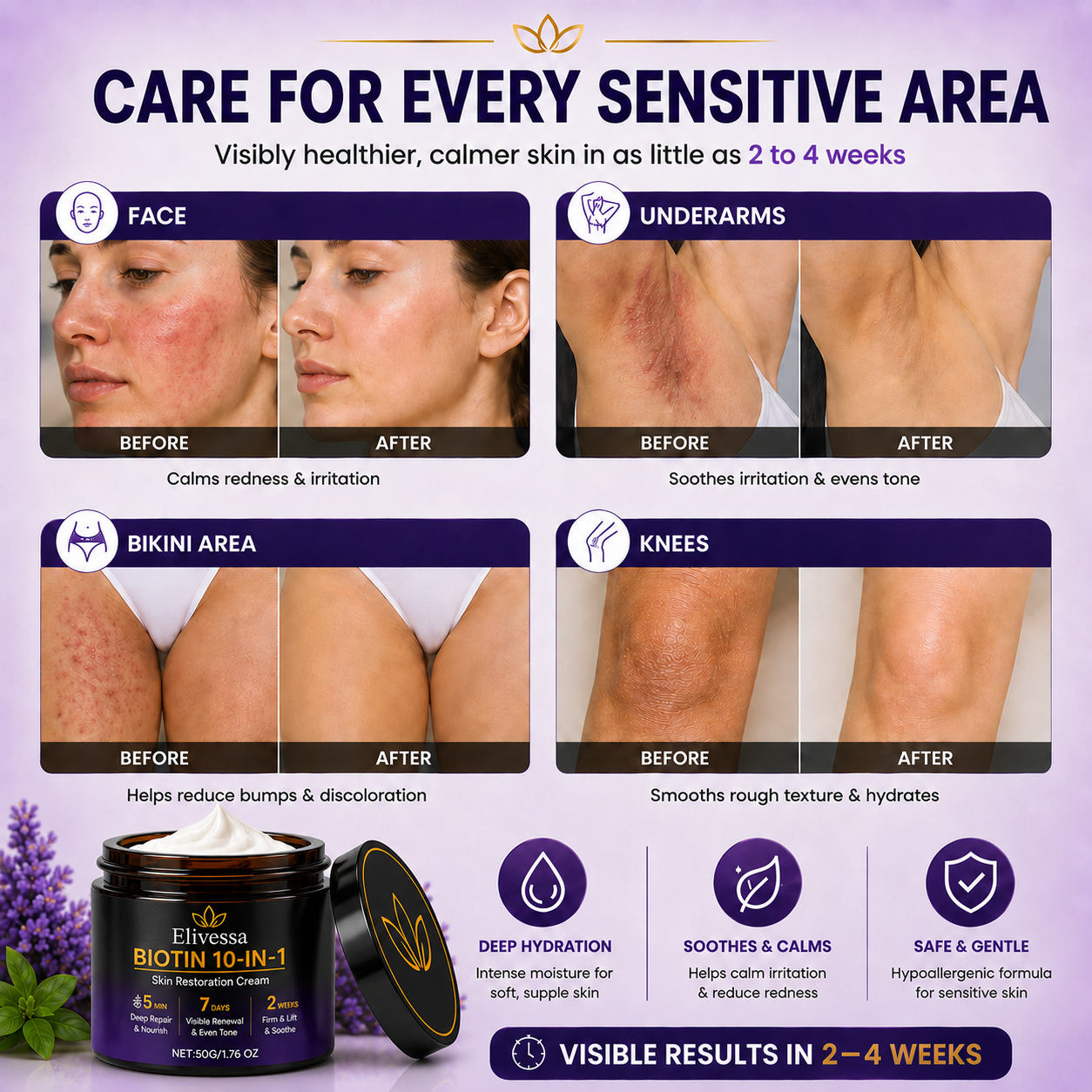Elivessa™ Biotin 10-in-1 Skin Restoration Cream
