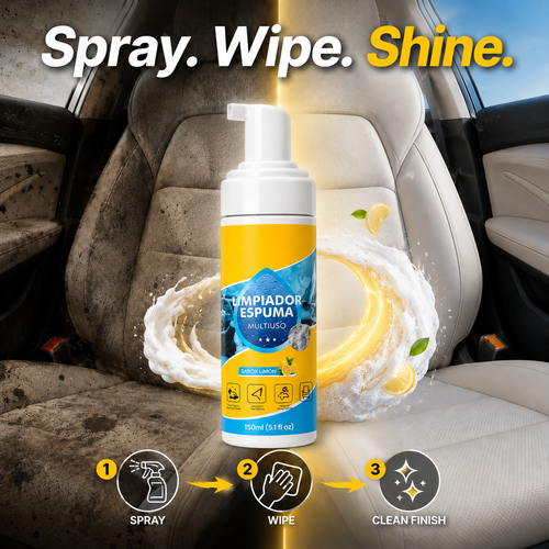 4-in-1 Multi-Enzyme Foam Cleaner – Deep Clean Car, Kitchen, Bathroom & Sofa