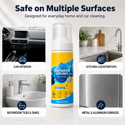4-in-1 Multi-Enzyme Foam Cleaner – Deep Clean Car, Kitchen, Bathroom & Sofa