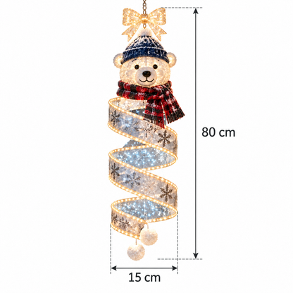 Polar Bear Spiral Light approximate dimensions: 80 cm high by 15 cm wide